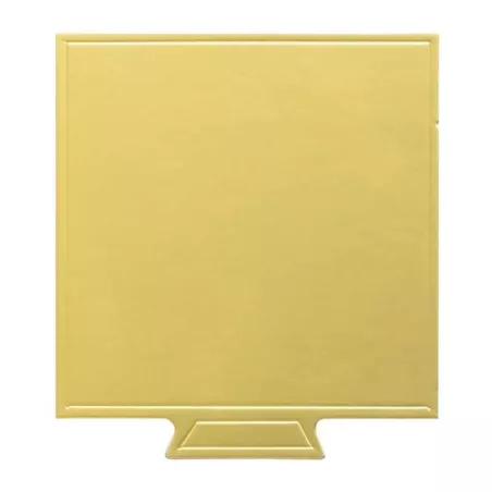 Base de Carton Cuadrada de 9 Centimetros de Color Dorado, Paquete de 100 Unidades TIPS DGD088