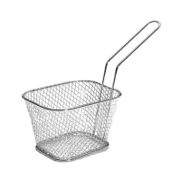 Canasta de Mini Snacks de Acero Inoxidable de 14 x 11.5 Centimetros TIPS TCW-007