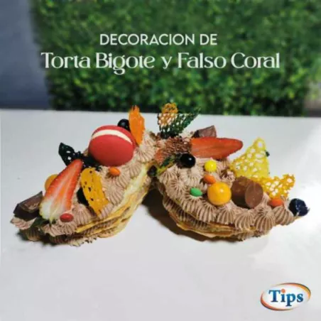 Decoracion Torta de Bigote y Falso Coral TIPS RA0000343