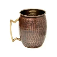 Jarra Moscow Mule Martillada de Acero Inoxidable de Color Cobre Antiguo de 550 Mililitros MASTER CHEF 9891912