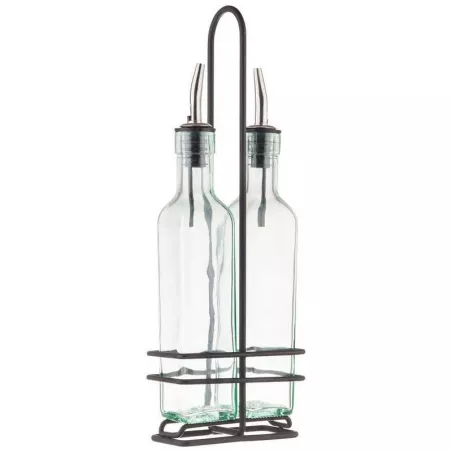 Juego de Vinagrera y Aceitera Cuadrada, Set de 8.5 Onzas TABLECRAFT H9085NBK