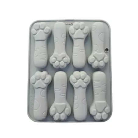 Molde de Silicon de 8 Cavidades de Patas de Perro TIPS ZNP-005