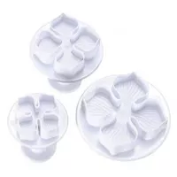 Marcador de Plastico de Flor de Cuatro Petalos con Expulsador, Set de 3 Piezas TIPS ZN1005