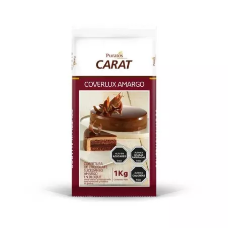 Cobertura de Chocolate Carat Coverlux Amargo de 1 Kilo PURATOS 4005940