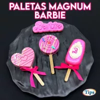 Paletas Magnun con Diseno de Barbie TIPS RA0001083