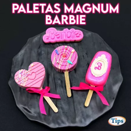 Paletas Magnun con Diseno de Barbie TIPS RA0001083