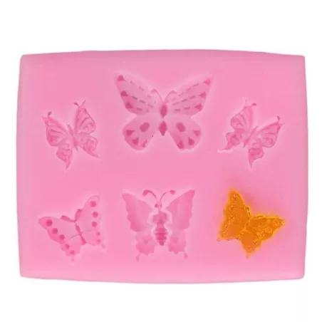 Molde de Silicon para Fondant de Mariposas de 6 Cavidades TIPS 030-68