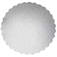 Basede Carton Redondo Ondulado de 25 Centimetros de Color Plateado TIPS DGD036S