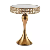 Base de Queque Metalica de Color Dorada de Perlas Cuadradas de 30 x 40 Centimetros MASTER CHEF CS8017-30G