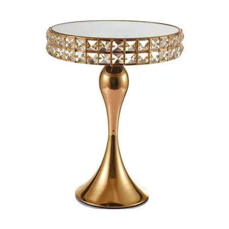 Base de Queque Metalica de Color Dorada de Perlas Cuadradas de 30 x 40 Centimetros MASTER CHEF CS8017-30G