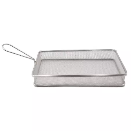 Canasta Mini para Snacks Plateada 10 x 5 x 2 Pulgadas TIPS B-284 / SILVER