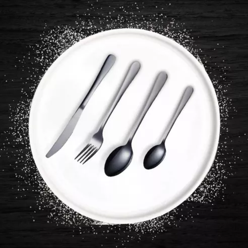 Juego de Cuberteria de Color Negro de 24 Piezas TIPS BCS01-05