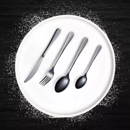 Juego de Cuberteria de Color Negro de 24 Piezas TIPS BCS01-05