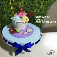 Decoracion Queque Copa de Helados TIPS RA0000095