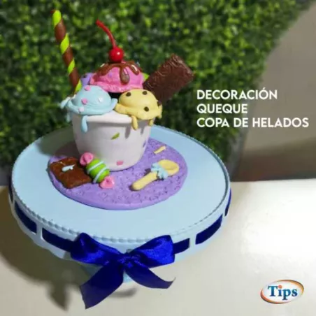 Decoracion Queque Copa de Helados TIPS RA0000095