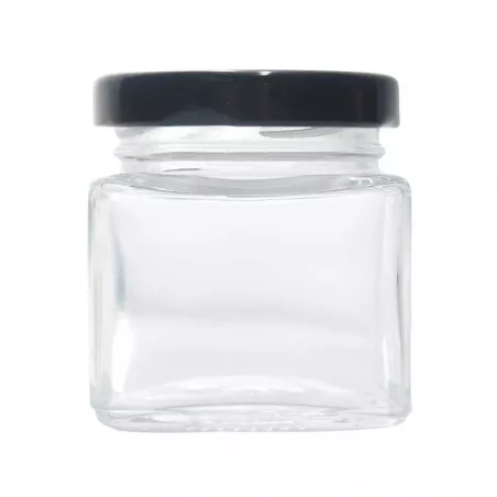 Frasco de Vidrio con Tapa Negra de 40 Mililitros VETRO A-177-04