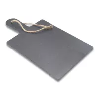Plato de Piedra Pizarra en Forma de Tabla de 28 x 15 Centimetros de Color Negro TIPS RSD01-43