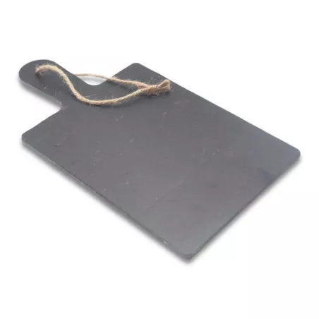 Plato de Piedra Pizarra en Forma de Tabla de 28 x 15 Centimetros de Color Negro TIPS RSD01-43