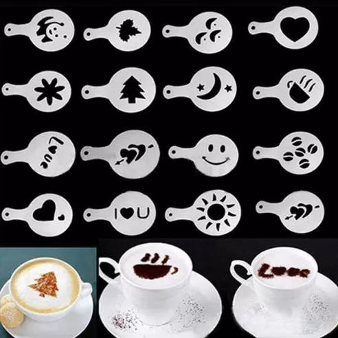 Estencil para Decorar Cafe, Set  de 16 Unidades MASTER CHEF 9890657