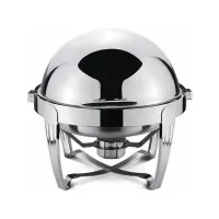 Chafing Dish Redondo de Acero Inoxidable de 6 Litros MASTER CHEF 721BC
