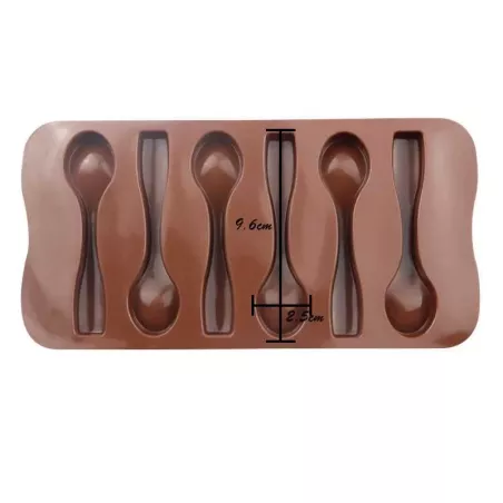 Molde de Silicon de Cucharas Medianas de 6 Cavidades MASTER CHEF 132