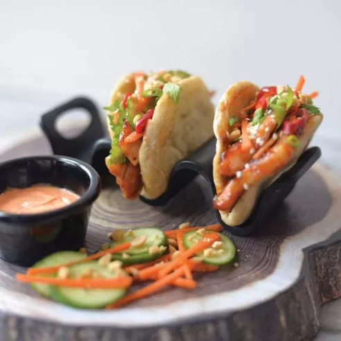 Rack para Taco 2 & 3 Divisiones de Melamina Negra TABLECRAFT 10278BK