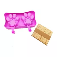 Molde de Silicon, Diseno Paleta de Huella Mascota, 2 Cavidades MASTER CHEF 9890518