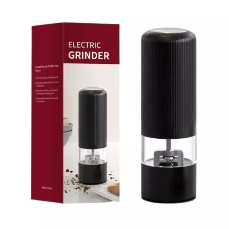 Molino Electrico para Pimienta de Color Transparente y Negro MASTER CHEF HLX-KYMQ-3