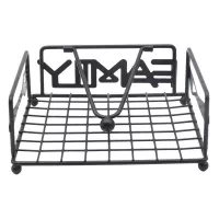 Servilletero de Metal Cuadrado con Leyenda de Familia de Color Negro SIN ASIGNAR HP02-683B 2