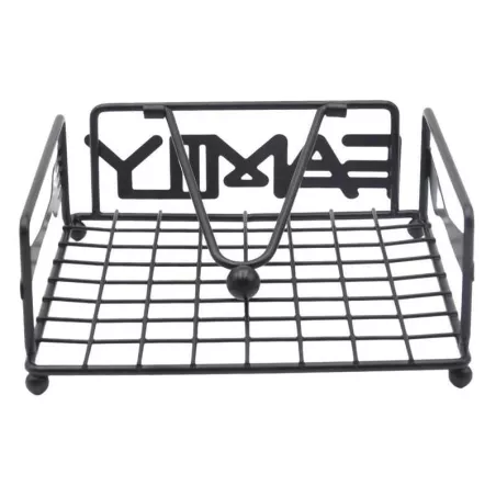 Servilletero de Metal Cuadrado con Leyenda de Familia de Color Negro SIN ASIGNAR HP02-683B