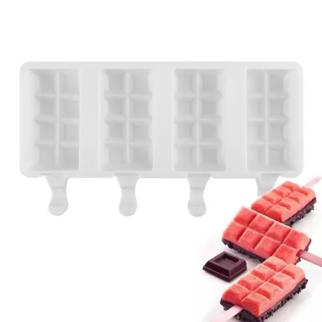 Molde de Silicon con 4 Cavidades, Paleta para Helado Magnum MASTER CHEF 9890457