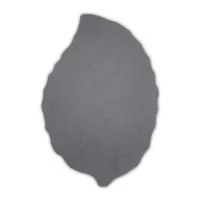 Plato de Hoja Pequena de Piedra de 30 x 20 Centimetros de Color Negro TIPS RSD01-26 2