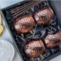 Jarra Moscow Mule de Acero Inoxidable Martillada, Set de 4 Unidades MASTER CHEF 9891834 2