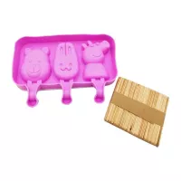 Molde de Silicon de Paleta de Animales de 3 Cavidades MASTER CHEF 9890519