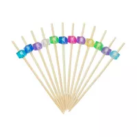 Pincho de Bambu de Cubos de Colores Surtidos de 9 Centimetros, Paquete de 50 Unidades TIPS ARK25-49