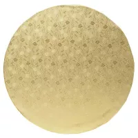 Base de Carton Redonda Lisa de 25 Centimetros de Color Dorado TIPS DGD074G