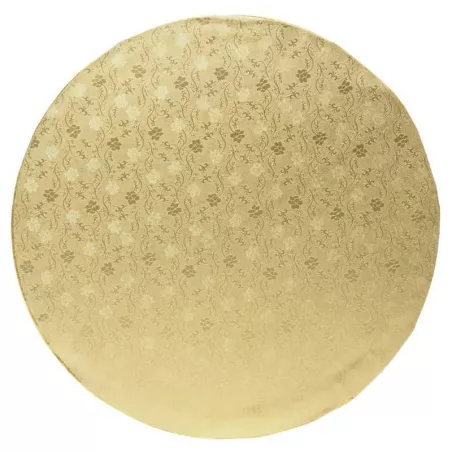 Base de Carton Redonda Lisa de 25 Centimetros de Color Dorado TIPS DGD074G