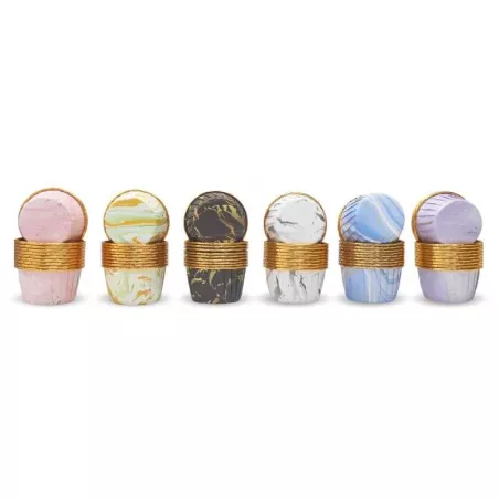 Capsulas para Cupcakes de Color Marmol, Paquete de 12  Unidades TIPS CPC01-32