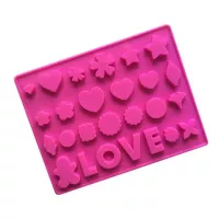 Molde de Silicon Figuras y Palabra Love, 26 Cavidades MASTER CHEF 176