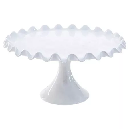 Base de Queques Ondulada de Ceramica de Color Blanca de 30 x 15 Centimetros MASTER CHEF CS2112-30