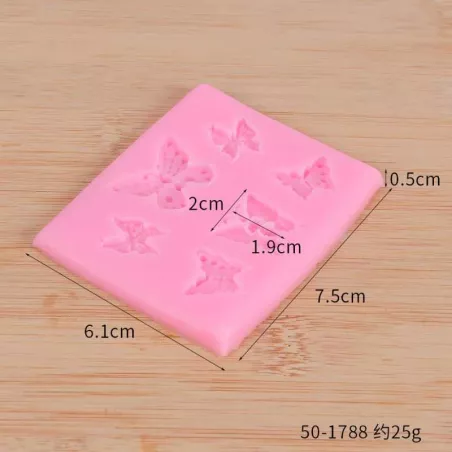 Molde de Silicon para Fondant de Mariposas de 6 Cavidades TIPS 030-68