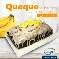 Queque de Banano con Mantequilla de Mani TIPS RA0000762