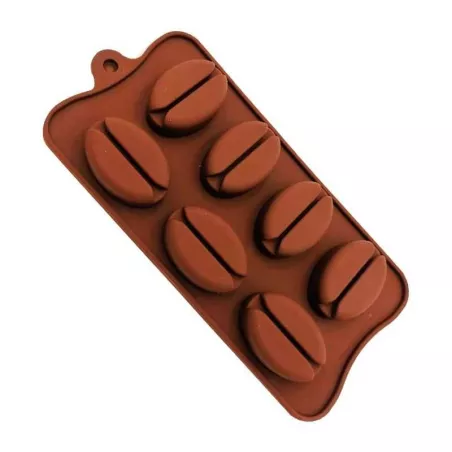 Molde de Silicon de 7 Cavidades de Granos de Cafe MASTER CHEF 9890464