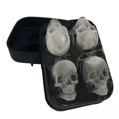 Molde de Calavera de Silicon para Hielo de 4 Cavidades Grande MASTER CHEF 9891886