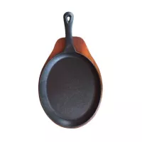 Sarten para Fajitas de Hierro Fundido con Base de 26 x 18 x 2 Centimetros TIPS KNO-003