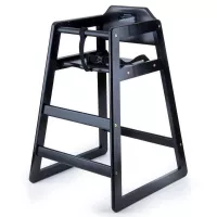 Silla de Bebe de Madera de Color Negro MASTER CHEF HCBL