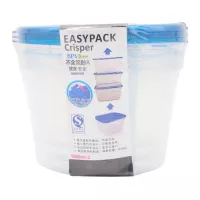 Contenedor Plastico Redondo de 1000 Mililitros, Set de 3 Unidades TIPS E-123-1 2