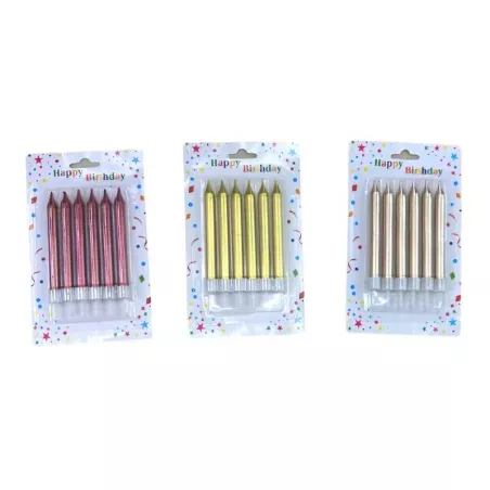 Candelas Mixtas, Paquete de 6 Unidades TIPS BDL-001