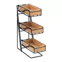 Rack Exhibidor de Rejilla con 3 Niveles de 16 x 23 x 40 Centimetros MASTER CHEF 6027