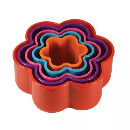 Cortadores de Galletas con Diseno de Flor, Set de 5 Unidades TIPS A-129 (FLOWER)